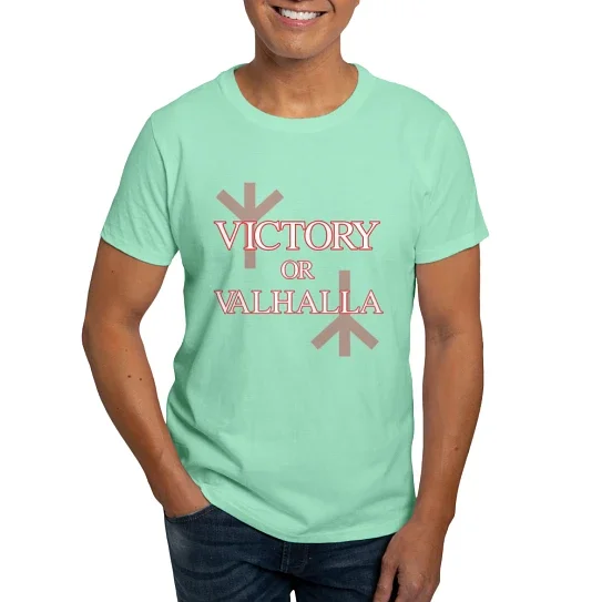 CafePress - Victory Or Valhalla T Shirt - Men's Classic Cotton T-Shirts