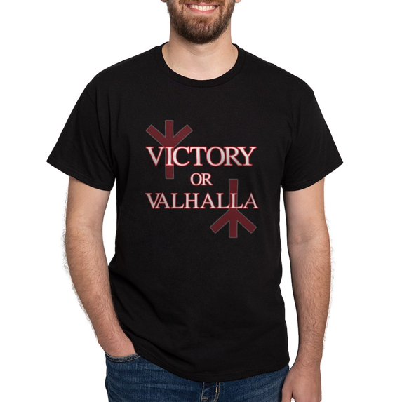 CafePress - Victory Or Valhalla T Shirt - Men's Classic Graphic Cotton T-Shirt