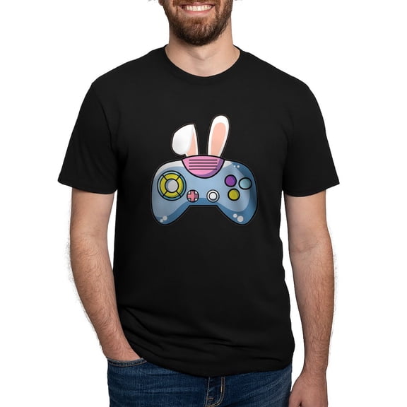 CafePress - Video Game Controller With Bunny Ears Easter Gamer Men's Deluxe T Shirt - Mens Tri-blend T-Shirt