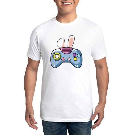CafePress - Video Game Controller With Bunny Ears Easter Gamer Men's Eco Sport T Shirt - Men's Light Eco Sport T-Shirt