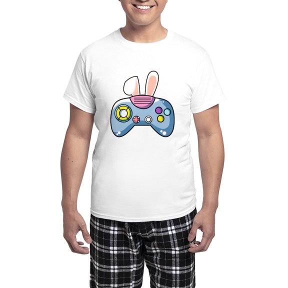 CafePress - Video Game Controller With Bunny Ears Easter Gamer - Men's Light Loose Fit Cotton Pajama Set