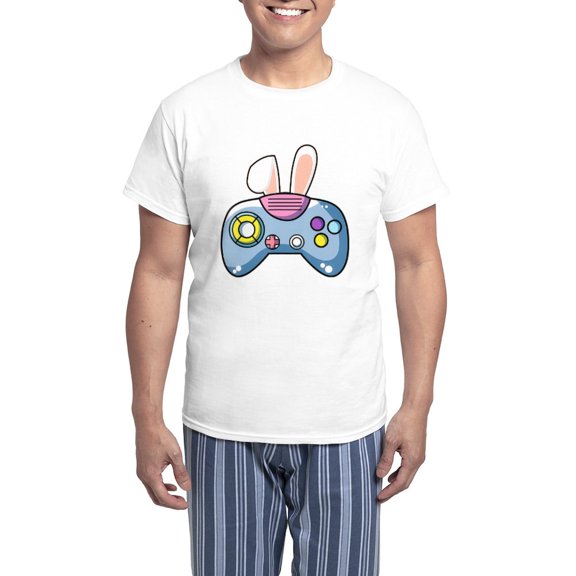 CafePress - Video Game Controller With Bunny Ears Easter Gamer - Men's Light Loose Fit Cotton Pajama Set
