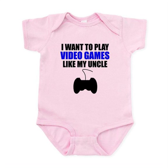 CafePress - Video Games Like My Uncle Body Suit - Baby Light Bodysuit, Size Newborn - 24 Months