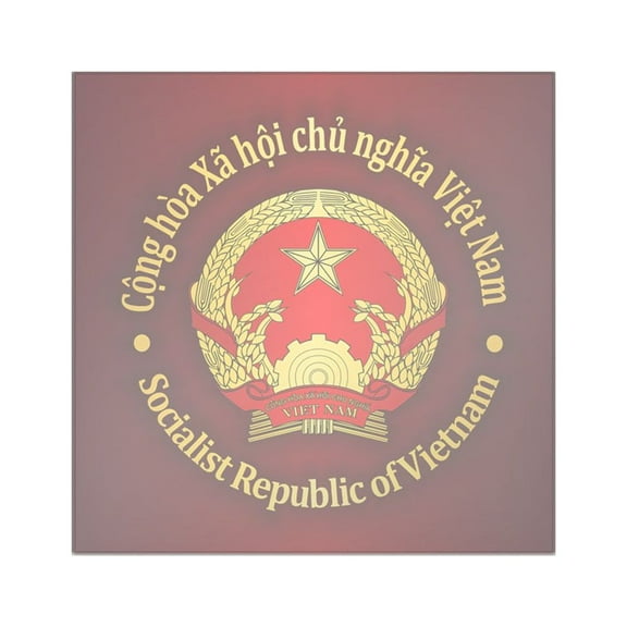 CafePress - Vietnam Emblem Sticker - Square Sticker 3" x 3"