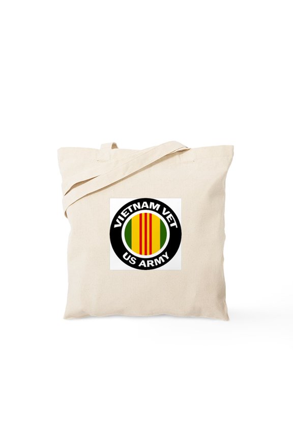 - Vietnam Vet US Army Tote Bag - Unisex Canvas Tote Bag, Beige, 1-Piece