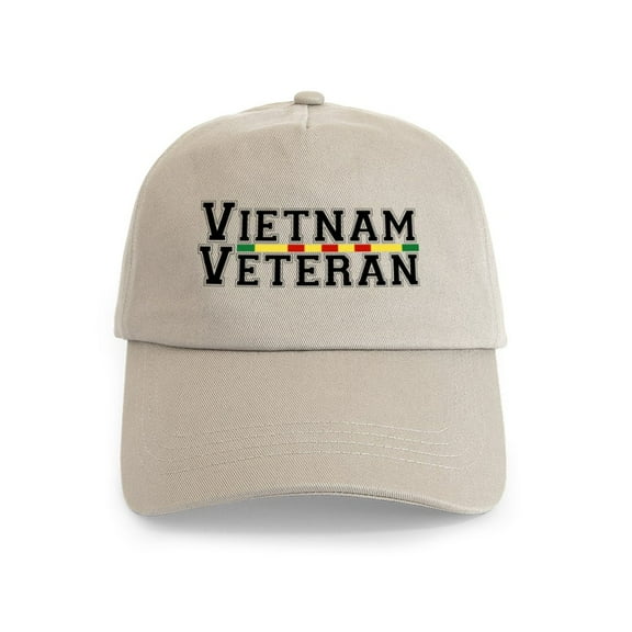 CafePress - Vietnam Veteran - Adjustable 100% Brushed Unisex Casual Cotton Baseball Cap, Beige, 1