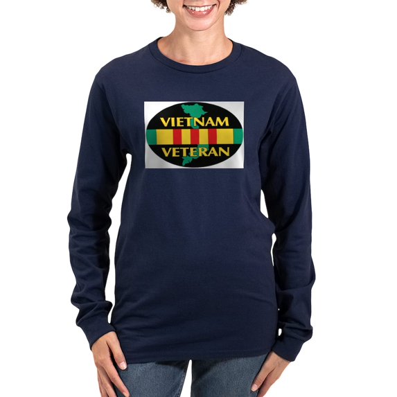 CafePress - Vietnam Veteran Women's Long Sleeve Dark T Shirt - Women's Long Sleeve Graphic Tee Casual Fit