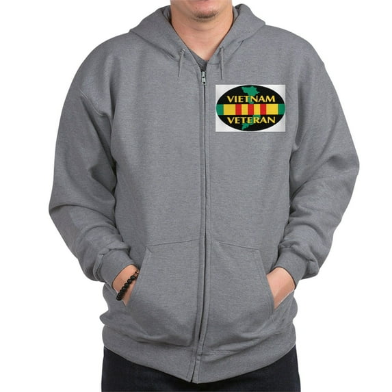 CafePress - Vietnam Veteran Zip Hoodie - Zip Hoodie, Classic Hooded Sweatshirt with Metal Zipper