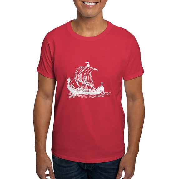 CafePress - Viking Ship Dark T Shirt - Men's Classic Graphic Cotton T-Shirt