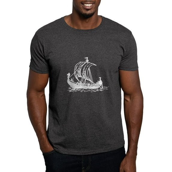 CafePress - Viking Ship Dark T Shirt - Men's Classic Graphic Cotton T-Shirt
