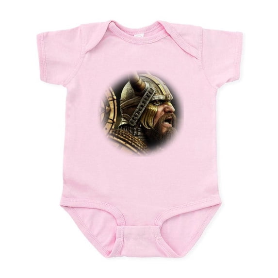 CafePress - Viking Warrior Fantasy Portrait Body Suit - Baby Light Bodysuit, Size Newborn - 24 Months