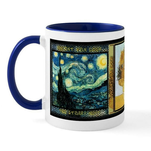 CafePress - Vincent Van Gogh Art Mug - 11 oz Ceramic Mug - Novelty Coffee Tea Cup
