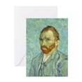 thumbnail image 1 of CafePress - Vincent Van Gogh Self Portrait Greeting Cards - Greeting Card, Blank Inside Matte, 1 of 4