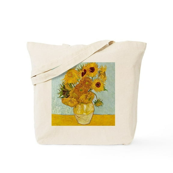 CafePress - Vincent Van Gogh Sunflower Painting Tote Bag - Unisex Canvas Tote Bag, Beige, 1-Piece