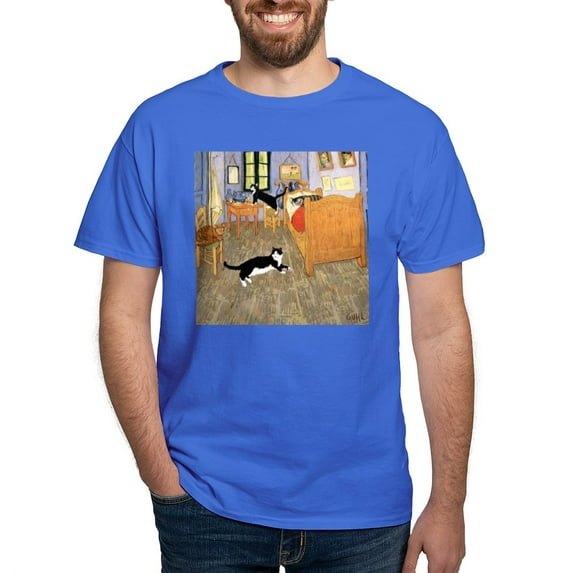 CafePress - Vincent's CATS Dark T Shirt - Men's Classic Graphic Cotton T-Shirt