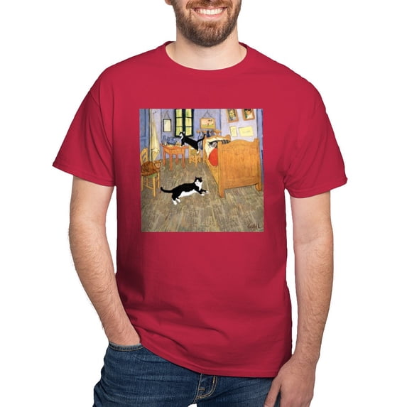 CafePress - Vincent's CATS Dark T Shirt - Men's Classic Graphic Cotton T-Shirt