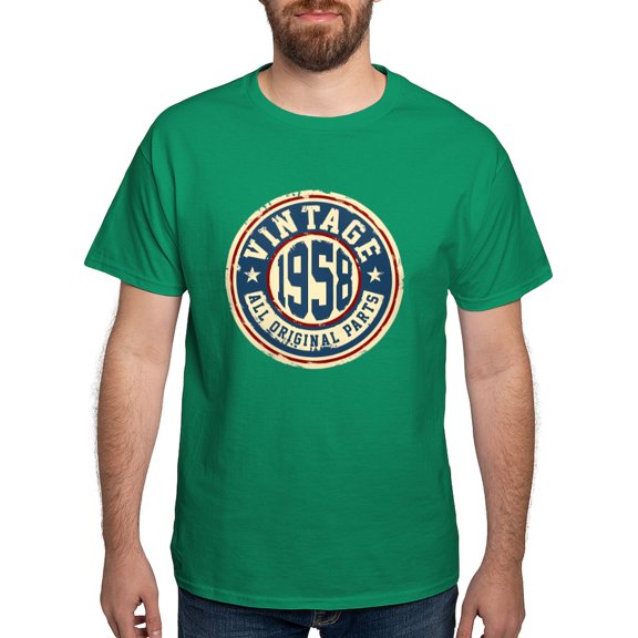 CafePress - Vintage 1958 All Original Parts T Shirt - Men's Classic Graphic Cotton T-Shirt
