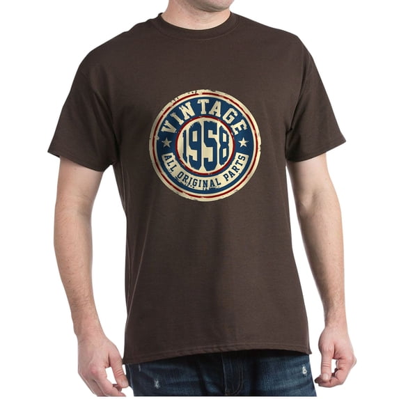 CafePress - Vintage 1958 All Original Parts T Shirt - Men's Classic Graphic Cotton T-Shirt