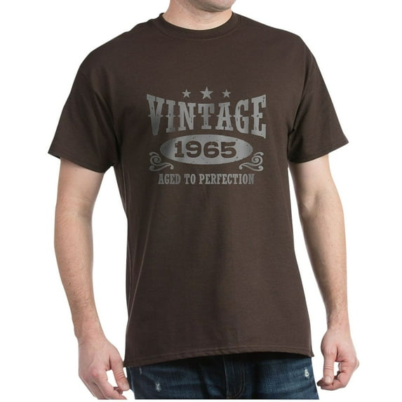 CafePress - Vintage 1965 Dark T Shirt - 100% Cotton T-Shirt