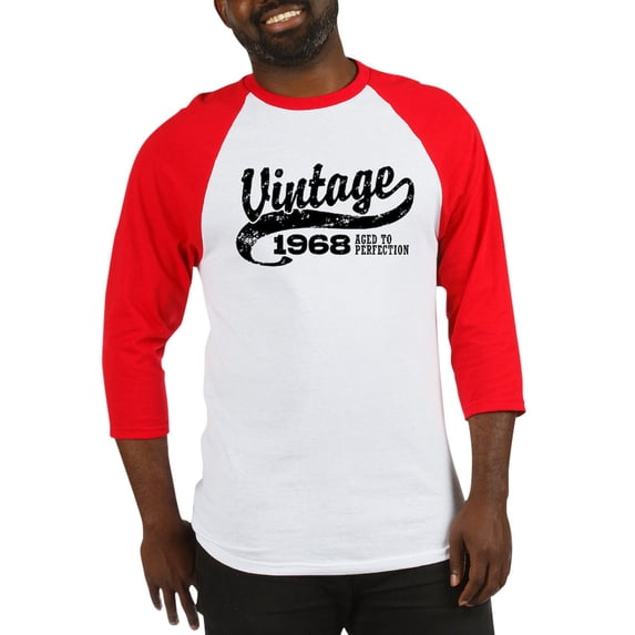 CafePress - Vintage 1968 Baseball Jersey - Cotton Baseball Jersey, 3/4 Raglan Sleeve Shirt