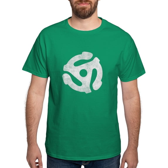 CafePress - Vintage 45 Rpm Record Adapter T Shirt - Men's Classic Graphic Cotton T-Shirt