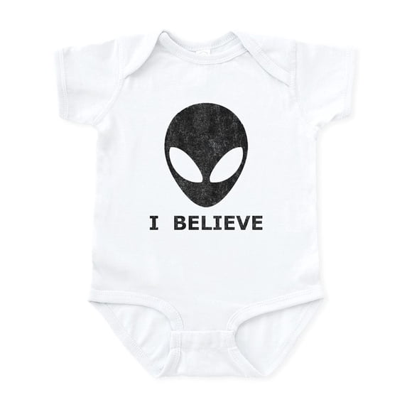 CafePress - Vintage Alien (I Believe) Infant Bodysuit - Baby Light Bodysuit, Size Newborn - 24 Months