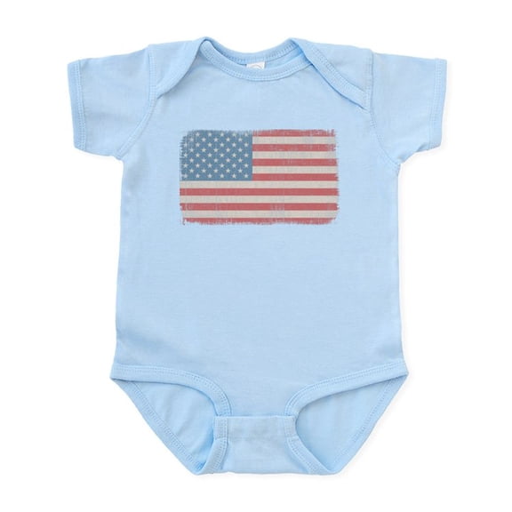 CafePress - Vintage American Flag Infant Bodysuit - Baby Light Bodysuit, Size Newborn - 24 Months
