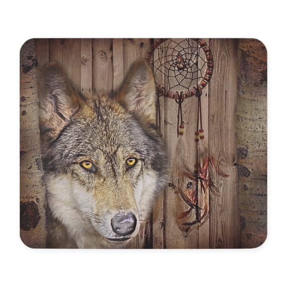 CafePress - Vintage Americana Wild Wolf Mousepad - Non-slip Rubber Mousepad, Gaming Mouse Pad