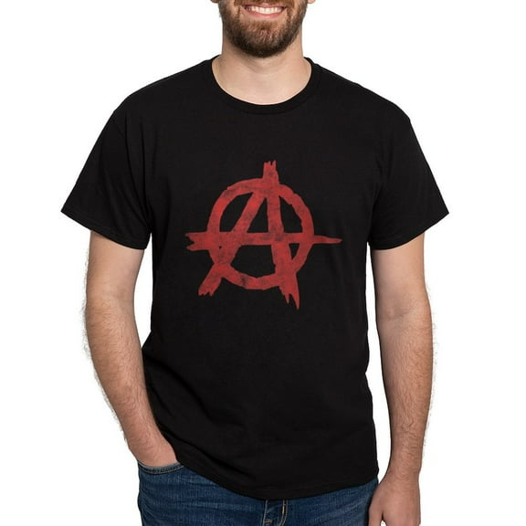 CafePress - Vintage Anarachy Symbol Dark T Shirt - Men's Classic Graphic Cotton T-Shirt