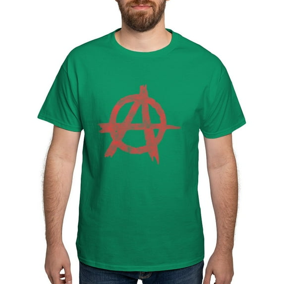 CafePress - Vintage Anarachy Symbol Dark T Shirt - Men's Classic Graphic Cotton T-Shirt