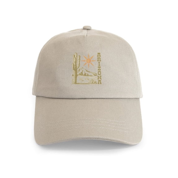 CafePress - Vintage Arizona Cactus And Sun - Adjustable 100% Brushed Unisex Casual Cotton Baseball Cap, Beige, 1