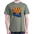 thumbnail image 1 of CafePress - Vintage Arizona State Outline Flag Dark T Shirt - Men's Classic Graphic Cotton T-Shirt, 1 of 4