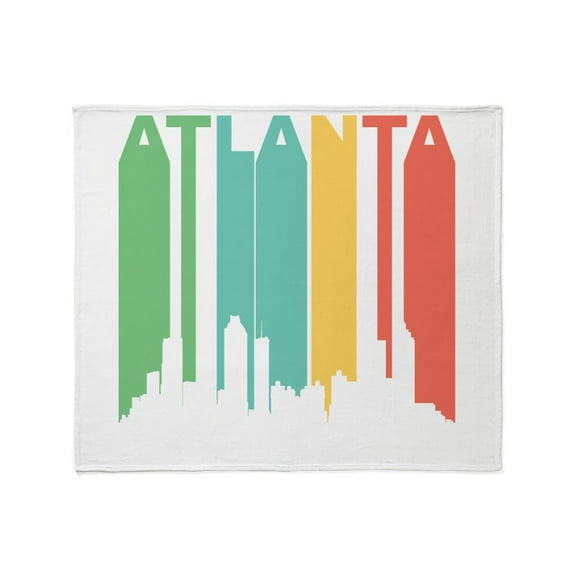CafePress - Vintage Atlanta Cityscape Throw Blanket - Soft Fleece Throw Blanket, 50"x60" for All Ages