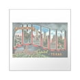 thumbnail image 1 of CafePress - Vintage Austin Texas Greeting Card Sq. Sticker 3&Q - Square Sticker 3" x 3", 1 of 1