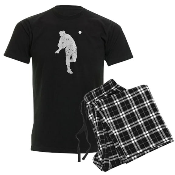 CafePress - Vintage Baseball Pitcher Pajamas - Men's Dark Loose Fit Cotton Pajama Set