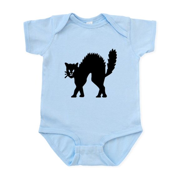 CafePress - Vintage Black Halloween Kitty Infant Bodysuit - Baby Light Bodysuit, Size Newborn - 24 Months