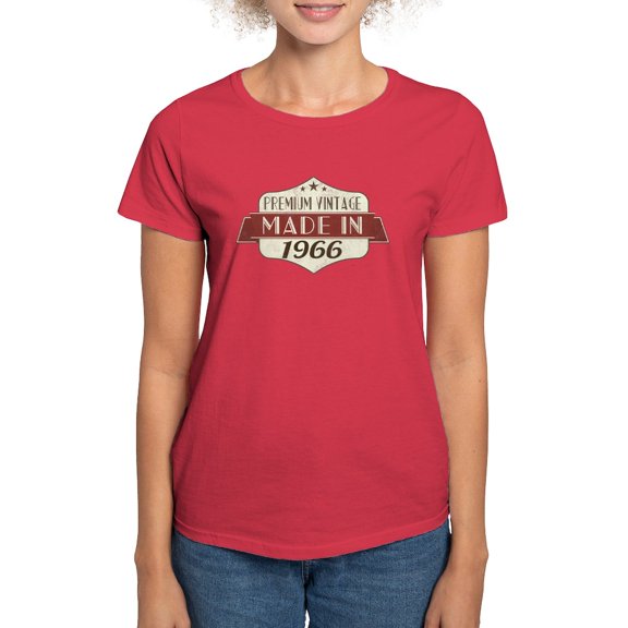 CafePress - Vintage Born In 1966 50Th Birthday T Shirt - Women's Traditional Fit Dark T-Shirt