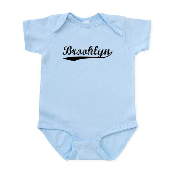 CafePress - Vintage Brooklyn (Black) Infant Bodysuit - Baby Light Bodysuit
