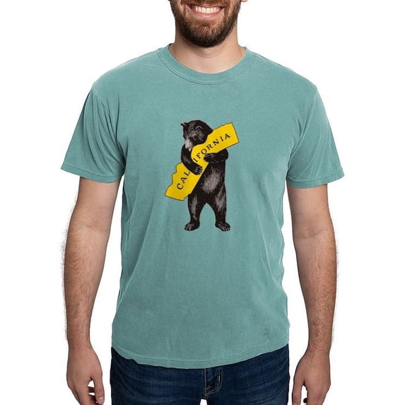 CafePress - Vintage California Bear Hug Illustration - Mens Comfort Colors Shirt