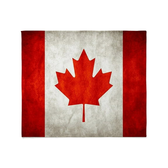 CafePress - Vintage Canadian Flag Throw Blanket - Soft Fleece Throw Blanket, 50"x60" for All Ages