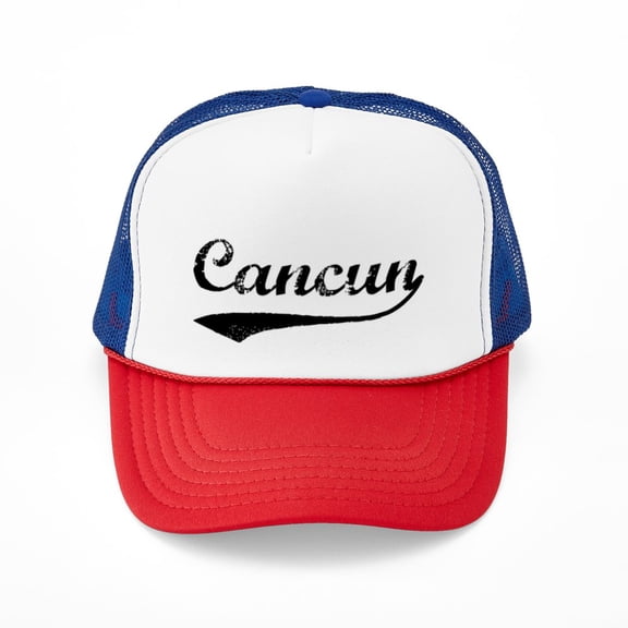 CafePress - Vintage Cancun - Adjustable Unisex Printed Trucker Hat with Mesh Back