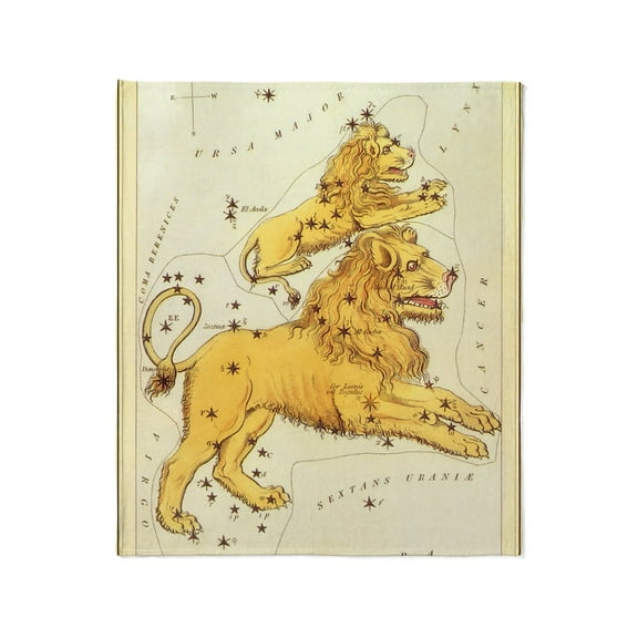 CafePress - Vintage Celestial Zodiac, Leo Throw Blanket - Soft Fleece Throw Blanket, 50"x60" for All Ages