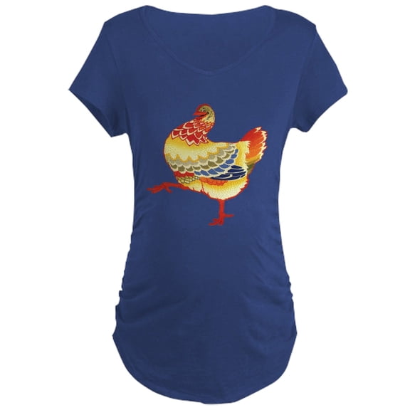 CafePress - Vintage Chicken Maternity T Shirt - Maternity Dark T-Shirt