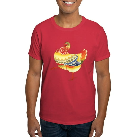 CafePress - Vintage Chicken T Shirt - Men's Classic Graphic Cotton T-Shirt