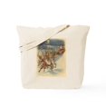 thumbnail image 1 of CafePress - Vintage Christmas Santa Claus Tote Bag - Unisex Canvas Tote Bag, Beige, 1-Piece, 1 of 8