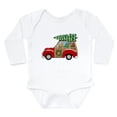 thumbnail image 1 of CafePress - Vintage Christmas Woody Wagon Body Suit - Long Sleeve Cotton Baby Bodysuit, 1 of 4