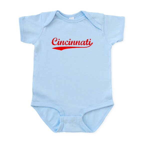 CafePress - Vintage Cincinnati (Red) Infant Bodysuit - Baby Light Bodysuit, Size Newborn - 24 Months