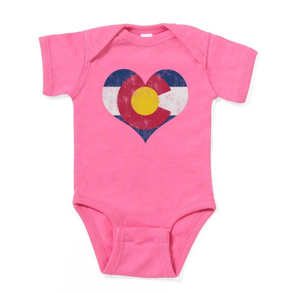CafePress - Vintage Colorado State Flag Heart - Cute Infant Bodysuit Baby Romper - Size Newborn - 24 Months
