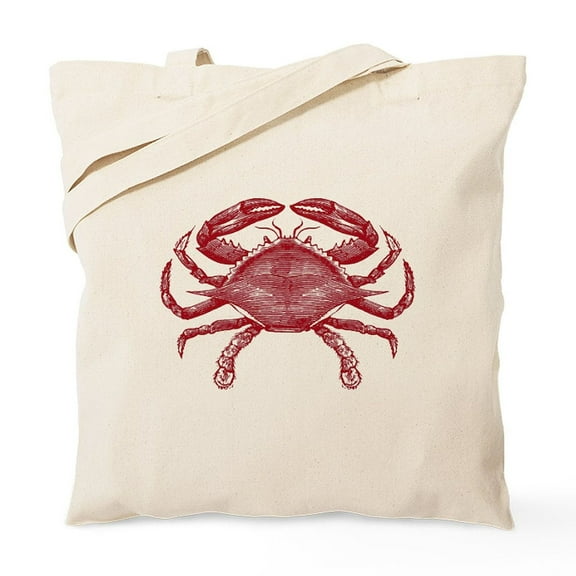 CafePress - Vintage Crab Tote Bag - Unisex Canvas Tote Bag, Beige, 1-Piece