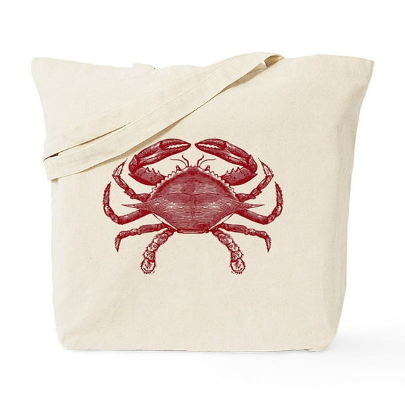 CafePress - Vintage Crab Tote Bag - Unisex Canvas Tote Bag, Beige, 1-Piece